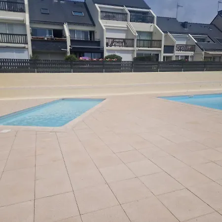 Guidel-Plages Studio Lumineux Balcon Vue Mer & Piscine Exterior photo