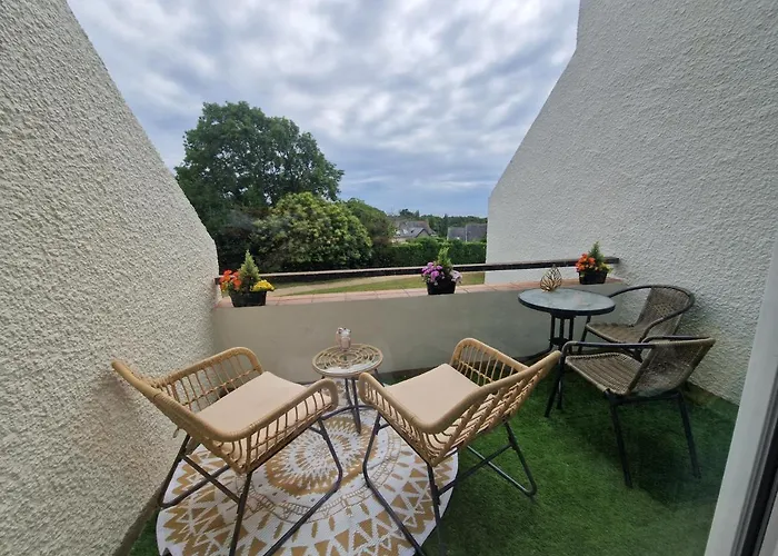 Guidel-Plages Studio Lumineux Balcon Vue Mer & Piscine