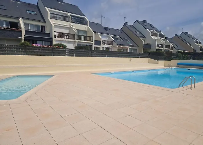 Guidel-Plages Studio Lumineux Balcon Vue Mer & Piscine